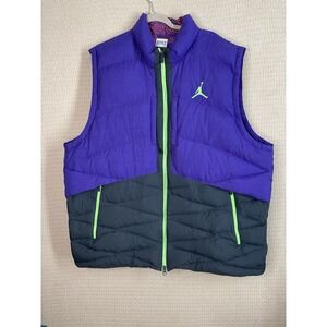 Jordan V Fresh Prince 75%Down Puffer Vest Purple/Charcoal Elephant Men's 3XL